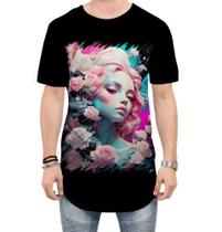 Camiseta Longline Mulher de Rosas Paixão 4