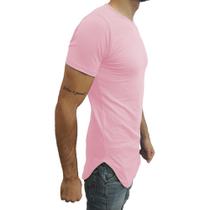 Camiseta Longline Oversized Básica Slim Lisa Manga Curta