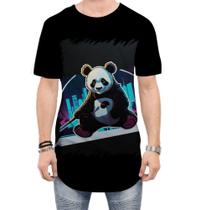 Camiseta Longline Panda Com Roupa Estilosa 2