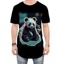 Camiseta Longline Panda Com Roupa Estilosa 3