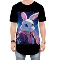 Camiseta Longline Páscoa Coelhinha Traços Vaporwave 5