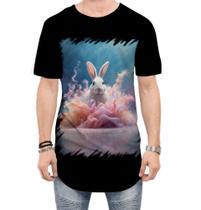 Camiseta Longline Páscoa Coelhinho Explosão de Cores 2