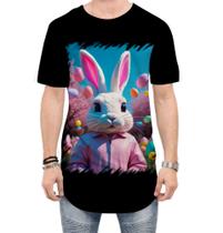 Camiseta Longline Páscoa Coelhinho Traços Vaporwave 4