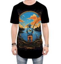 Camiseta Longline Pesca Esportiva Peixes Azul Paz 8