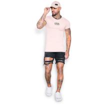 Camiseta Longline Slim Masculina Básica Lacapa Camiseta Longline Slim Masculina Básica Lacapa