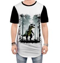 Camiseta Longline T-Rex Tiranossauro Dinossauro Jurassico 3