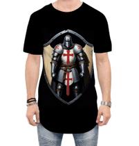 Camiseta Longline Templário Medieval Cruzadas 3