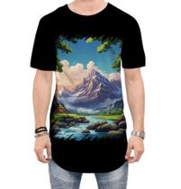 Camiseta Longline Templo Budista Anime Buda 11 Camiseta Longline Templo Budista Anime Buda 11