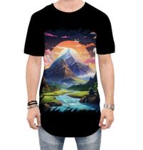 Camiseta Longline Templo Budista Anime Buda 3 Camiseta Longline Templo Budista Anime Buda 3