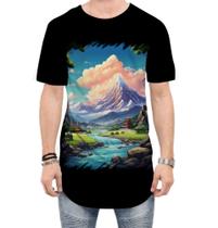 Camiseta Longline Templo Budista Anime Buda 6 Camiseta Longline Templo Budista Anime Buda 6