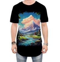 Camiseta Longline Templo Budista Anime Buda 6