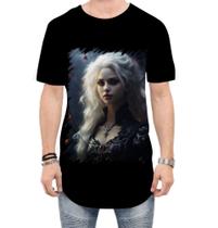 Camiseta Longline Vampira Noturna Morcego Lenda 2