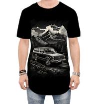 Camiseta Longline Viagem na Floresta Retrô 3