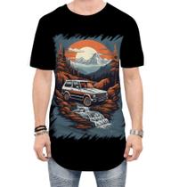 Camiseta Longline Viagem na Floresta Retrô 6