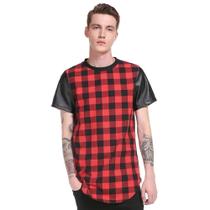 Camiseta Longline Xadrez