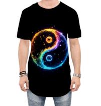 Camiseta Longline Yin Yang Simbolo Taoísmo Dualidade 3 Camiseta Longline Yin Yang Simbolo Taoísmo Dualidade 3