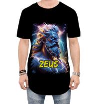 Camiseta Longline Zeus Deus do Raio Olimpo Mitologia Grega 2