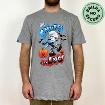 Camiseta Lost Smurfs Halloween Cinza - Masculina