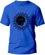 Camiseta Lua e Sol Adulto Camisa Manga Curta Premium 100% Algodão Fresquinha