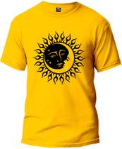 Camiseta Lua e Sol Adulto Camisa Manga Curta Premium 100% Algodão Fresquinha