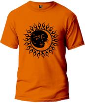 Camiseta Lua e Sol Adulto Camisa Manga Curta Premium 100% Algodão Fresquinha