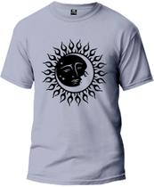 Camiseta Lua e Sol Adulto Camisa Manga Curta Premium 100% Algodão Fresquinha