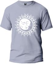 Camiseta Lua e Sol Básica Malha Algodão 30.1 Masculina e Feminina Manga Curta