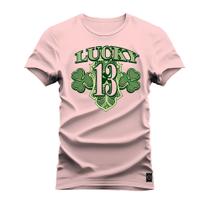 Camiseta Lucky 13 Plus Size Extra Grande Confortável Estampada Varias Cores