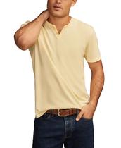 Camiseta Lucky Brand Venice Burnout Notch Neck Mellow Yellow Camiseta Lucky Brand Venice Burnout Notch Neck Mellow Yellow