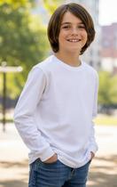 Camiseta M. Longa Básica Algodão Unissex No 10 Ao 16