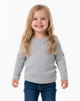 Camiseta M. Longa Básica Feminina Cotton Infantil Nº 4 Ao 10