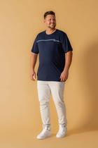 Camiseta m/m extra g plus size - ref. 30245 cor:marinhotamanho:g3