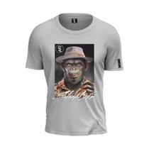 Camiseta Macaco Monkey Whsiky Gangster Chapéu Shap Life
