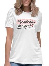 Camiseta madrinha de coração camisa dinda presente