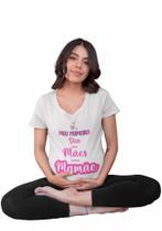 Camiseta Mãe de Menina Chá Revelação Mamãe Dia das Mães - Del France