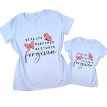 Camiseta Mãe e Filha Iguais Combinando Estampa frase