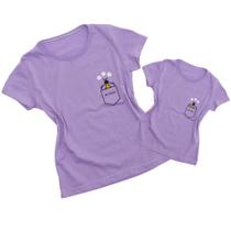 Camiseta Mãe e Filhas Combinando Estampas Frases Desenhos Verão