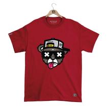 Camiseta Mafiaclub Gola Redonda Estampa URSO l Streetwear fio 30.1 Penteado