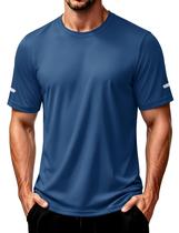 Camiseta MAGCOMSEN Dry Fit UPF 50+ para homens azul cinza tamanho GG