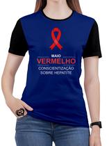 Camiseta Maio Vermelho Feminina blusa Azul