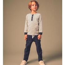 Camiseta Malha - Color Marinho Listrada - Bugbee