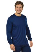 Camiseta malha fria, manga longa, com punho direto da fábrica p/m/g/gg