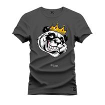 Camiseta Malha Premium Estampada Unissex King OF Panda
