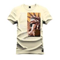 Camiseta Malha Premium Estampada Unissex Manhattan