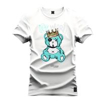 Camiseta Malha Premium Estampada Unissex Urso Iths Worht