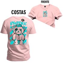 Camiseta Malha Premium Estampada Unissex Urso Wasteneric Frente e Costas