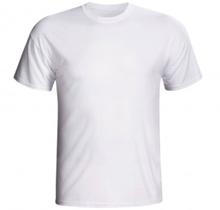 Camiseta Malha Pv Gola Careca Manga Curta Branca - Linabra