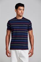 Camiseta Malha Slim Fit - Azul Marinho / Azul