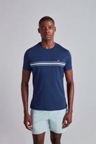 Camiseta Malha Slim Fit - Azul Médio Camiseta Malha Slim Fit - Azul Médio
