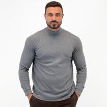 Camiseta Malwee Canelada Manga Longa Gola Alta Masculina Camiseta Malwee Canelada Manga Longa Gola Alta Masculina